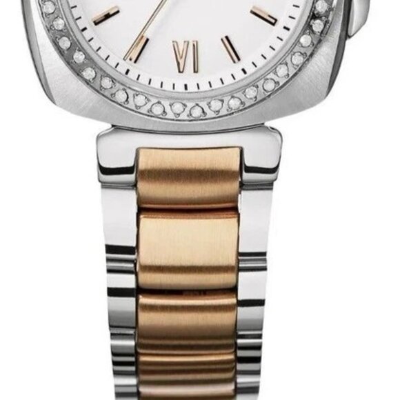 Bulova Genuine Diamond Accented Two-Tone Women's 30mm Watch New with Tags 98R206 - Picture 4 of 6